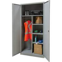 Combination Storage Cabinet, 36" W x 18" D x 72" H, Grey Sécurité Médic