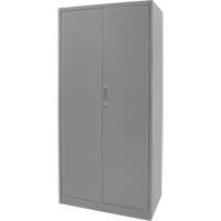 Armoires de rangement Hi-Boy, Acier, 4 Tablettes, 72" h x 36" la x 18" P, Gris Sécurité Médic