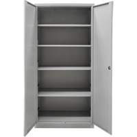Armoires de rangement Hi-Boy, Acier, 4 Tablettes, 72" h x 36" la x 18" P, Gris Sécurité Médic