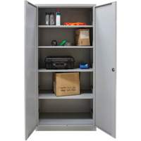 Armoires de rangement Hi-Boy, Acier, 4 Tablettes, 72" h x 36" la x 18" P, Gris Sécurité Médic