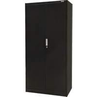 Armoire de rangement Hi-Boy, Acier, 4 Tablettes, 72" h x 36" la x 18" P, Noir Sécurité Médic