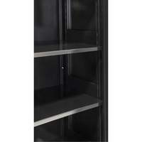 Armoire de rangement Hi-Boy, Acier, 4 Tablettes, 72" h x 36" la x 18" P, Noir Sécurité Médic