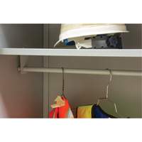 Armoire garde-robe, Acier, 36" la x 18" p x 72" h, Gris Sécurité Médic