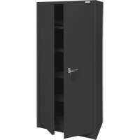 Storage Cabinet, Steel, 4 Shelves, 66" H x 30" W x 15" D, Black Sécurité Médic