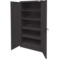 Storage Cabinet, Steel, 4 Shelves, 78" H x 36" W x 24" D, Black Sécurité Médic