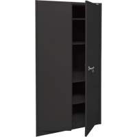 Storage Cabinet, Steel, 4 Shelves, 78" H x 36" W x 24" D, Black Sécurité Médic