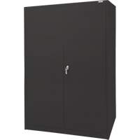 Storage Cabinet, Steel, 4 Shelves, 78" H x 48" W x 24" D, Black Sécurité Médic