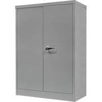 Counter-High Storage Cabinet, Steel, 2 Shelves, 42" H x 48" W x 24" D, Grey Sécurité Médic