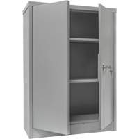 Counter-High Storage Cabinet, Steel, 2 Shelves, 42" H x 48" W x 24" D, Grey Sécurité Médic