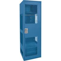 Casier pour &eacute;quipement avec porte, Acier, 24" la x 18" p x 72" h, Bleu fonc&eacute; Sécurité Médic