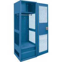 Casier pour &eacute;quipement avec porte, Acier, 24" la x 18" p x 72" h, Bleu fonc&eacute; Sécurité Médic