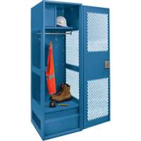 Casier pour &eacute;quipement avec porte, Acier, 24" la x 18" p x 72" h, Bleu fonc&eacute; Sécurité Médic
