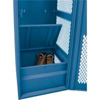 Casier pour &eacute;quipement avec porte, Acier, 24" la x 18" p x 72" h, Bleu fonc&eacute; Sécurité Médic