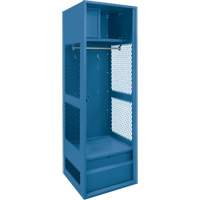 Gear Locker, Steel, 24" W x 24" D x 72" H, Dark Blue Sécurité Médic