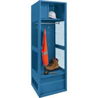 Gear Locker, Steel, 24" W x 24" D x 72" H, Dark Blue Sécurité Médic