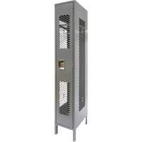 Casiers ventil&eacute;s, 12" x 18" x 78", Acier, Gris, D&eacute;mont&eacute;, Perfor&eacute; Sécurité Médic