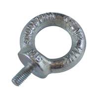 Drop Forged Eye Bolts, 1/8" Dia., 1/2" L, Uncoated Natural Finish, 154 lbs (70 kg) Capacity Sécurité Médic
