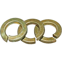 Split Lock Washer, 5/8", Yellow Zinc Sécurité Médic
