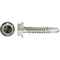 Drill-X Self-Drilling Hex Washer, #14 x 1" L, Zinc Plated Sécurité Médic