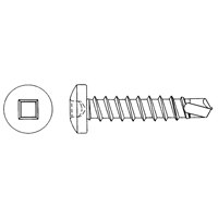 Vis autoforeuses &agrave; t&ecirc;te cylindrique, #10 x 3/4" lo, Zingu&eacute; Sécurité Médic