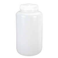 Wide-Mouth Bottles, Round, 1/2 gal., Plastic Sécurité Médic