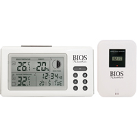 Thermom&egrave;tres int&eacute;rieurs/ext&eacute;rieurs avec horloge, Contact, Num&eacute;rique, 32 &agrave; 122°F (0 to 50°C) Sécurité Médic