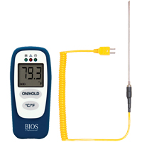 Thermom&egrave;tre alimentaire avec v&eacute;rification HACCP, Contact, Num&eacute;rique, -83,2 - 1999°F (-64 &agrave; 1400°C) Sécurité Médic