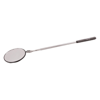Inspection Mirror, Circular, 3-3/4" L x 3-3/4" W, Telescopic Sécurité Médic