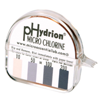 Papier r&eacute;actif Hydrion Chlorine Phydrion CM-240 Sécurité Médic