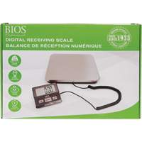 Digital Receiving Scale, 220 lbs. Cap., 1 lbs. Graduations Sécurité Médic