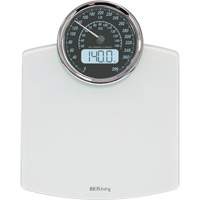 Digital Analog Scale, 396 lbs. Cap., 100 g / 0.2 lbs. Graduations Sécurité Médic