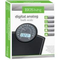 Digital Analog Scale, 396 lbs. Cap., 100 g / 0.2 lbs. Graduations Sécurité Médic