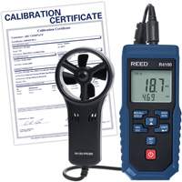 Thermo-an&eacute;mom&egrave;tre &agrave; aube R4100 avec volume d'air et certificat d'&eacute;talonnage, Enregistrement des donn&eacute;es, Gamme de v&eacute;locit&eacute; d'air de 0,4 - 30 m/sec Sécurité Médic