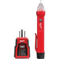Voltage Detector & GFCI Receptacle Tester Kit, 50 V - 1000 V, Display & Sound Alert Sécurité Médic