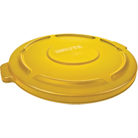 Couvercles ronds Brute, Couvercle plat, Plastique/Poly&eacute;thyl&egrave;ne, Convient aux contenants 22" dia. Sécurité Médic