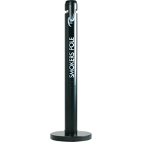 Smokers' Pole Cigarette Receptacle, Free-Standing, Aluminum, 41" Height Sécurité Médic