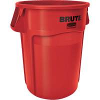 Round Brute&reg; Containers, Polyethylene, 32 US gal. Sécurité Médic