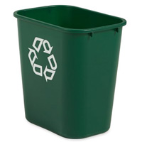 Corbeille moyenne pour le recyclage, De bureau, Plastique, 28 pintes US Sécurité Médic
