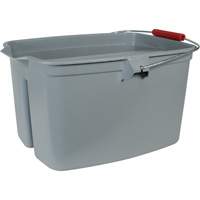 Seau &agrave; double usage, Capacit&eacute; de 5 gal. US (20 pintes), Gris Sécurité Médic