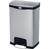 Contenant &agrave; d&eacute;chets Slim Jim , Acier inoxydable, Capacit&eacute; 13 gal. US Sécurité Médic