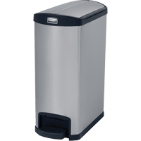 Contenant &agrave; d&eacute;chets Slim Jim , Acier inoxydable, Capacit&eacute; 13 gal. US Sécurité Médic