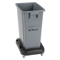 Socle roulant pour contenant &agrave; d&eacute;chets & &agrave; recyclage, Polypropyl&egrave;ne, Noir, Convient aux contenants  Sécurité Médic