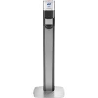 Messenger ES8 Silver Panel Floor Stand with Dispenser Sécurité Médic