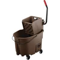 WaveBrake&reg; Mop Bucket & Wringer Combo Pack, Side Press, 8.75 US Gal.(35 Quart), Brown Sécurité Médic