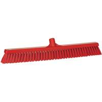 Balai-brosse &agrave; soies combin&eacute;es, Crins Cors&eacute;/Fin, 24-1/2", Polyester, Rouge Sécurité Médic