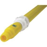 Manche de brosse pour plateforme, Brosse/Support &agrave; tampon, Jaune, T&eacute;lescopique, 62"-113" lo Sécurité Médic