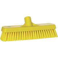 Brosse &agrave; r&eacute;curer pour planchers et murs, Crins Ferme, 12", Polyester, Jaune Sécurité Médic