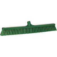 Combo Bristle Push Broom, Coarse/Fine Bristles, 24", Polyester, Green Sécurité Médic