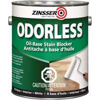 Odourless Oil-Base Stain Blocking Primer, White, Very Flat, 3.78 L, Gallon Sécurité Médic