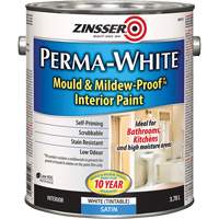 Peinture int&eacute;rieure Mold & Mildew-Proof Perma-White, 3,78 L, Gallon, Blanc Sécurité Médic